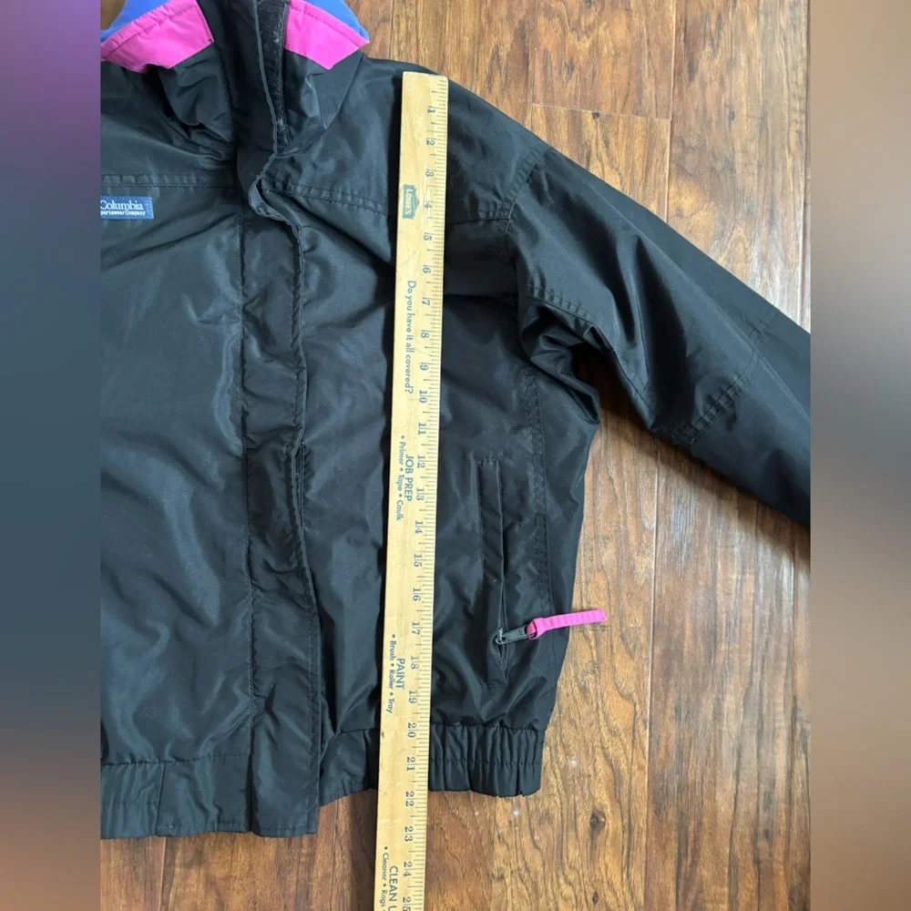 Columbia Vintage Bugaboo jacket Women’s Radial sleeve black purple snow ski S